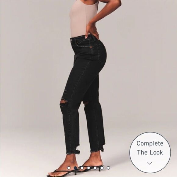 ABERCOMBIE AND FITCH - CURVE LOVE ULTRA HIGH RISE ANKLE STRAIGHT - Picture 1 of 9
